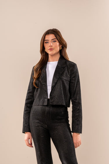 Cropped blazer Demi - zwart