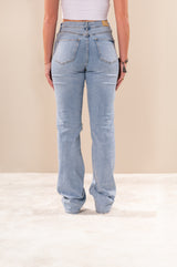 Lange jeans met gaten